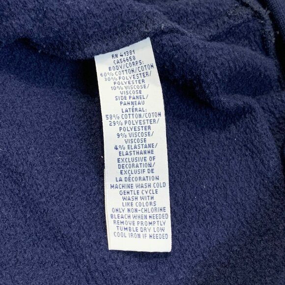 Polo Ralph Lauren Mens Navy Blue Fleece Crew neck Sweatshirt XL Neon Green Logo - Picture 8 of 9